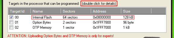 STM32G431 flash memory size