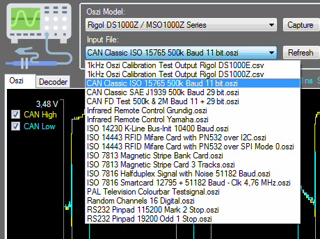 Oszi Waveform Analyzer - The demo files