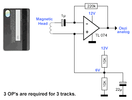Oszi Waveform Analyzer - Magnetic Stripe Track Amplifier