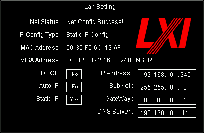 Oszi Waveform Analyzer - Rigol TCP Settings