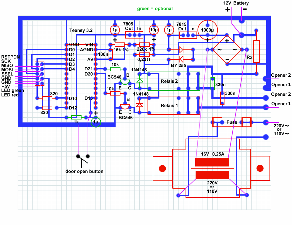 DIY RFID Electronic Doorlock PCB